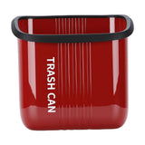 Hanging Trash Can Wide Opening Space Saving Under Counter Small Waste Bin with Press Ring for Kitchen Bathroom Red