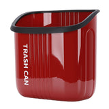 Hanging Trash Can Wide Opening Space Saving Under Counter Small Waste Bin with Press Ring for Kitchen Bathroom Red