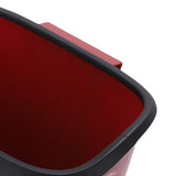 Hanging Trash Can Wide Opening Space Saving Under Counter Small Waste Bin with Press Ring for Kitchen Bathroom Red