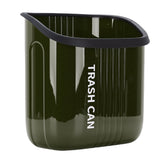 Hanging Trash Can Wide Opening Space Saving Under Counter Small Waste Bin with Press Ring for Kitchen Bathroom OD Green