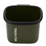 Hanging Trash Can Wide Opening Space Saving Under Counter Small Waste Bin with Press Ring for Kitchen Bathroom OD Green