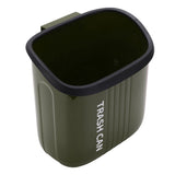 Hanging Trash Can Wide Opening Space Saving Under Counter Small Waste Bin with Press Ring for Kitchen Bathroom OD Green