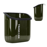 Hanging Trash Can Wide Opening Space Saving Under Counter Small Waste Bin with Press Ring for Kitchen Bathroom OD Green