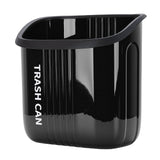 Hanging Trash Can Wide Opening Space Saving Under Counter Small Waste Bin with Press Ring for Kitchen Bathroom Black