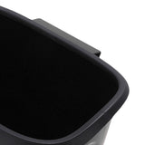 Hanging Trash Can Wide Opening Space Saving Under Counter Small Waste Bin with Press Ring for Kitchen Bathroom Black