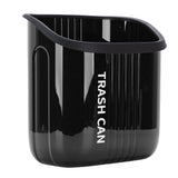 Hanging Trash Can Wide Opening Space Saving Under Counter Small Waste Bin with Press Ring for Kitchen Bathroom Black