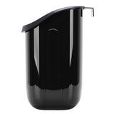 Hanging Trash Can Wide Opening Space Saving Under Counter Small Waste Bin with Press Ring for Kitchen Bathroom Black