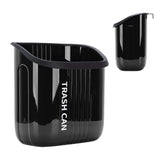 Hanging Trash Can Wide Opening Space Saving Under Counter Small Waste Bin with Press Ring for Kitchen Bathroom Black