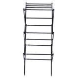 Clothes Drying Rack Expandable Carbon Steel 3 Tier Foldable Portable Laundry Rack for Clothing Towels Black