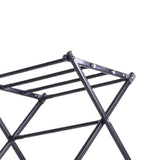 Clothes Drying Rack Expandable Carbon Steel 3 Tier Foldable Portable Laundry Rack for Clothing Towels Black
