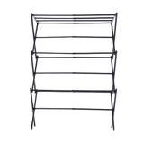 Clothes Drying Rack Expandable Carbon Steel 3 Tier Foldable Portable Laundry Rack for Clothing Towels Black
