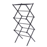 Clothes Drying Rack Expandable Carbon Steel 3 Tier Foldable Portable Laundry Rack for Clothing Towels Black