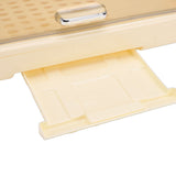 Dish Drying Box Multifunctional Space Saving Dish Drainer with Lid Plastic Cups Storage Rack for Kitchen Accessories L Beige