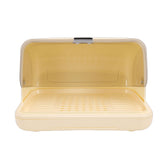 Dish Drying Box Multifunctional Space Saving Dish Drainer with Lid Plastic Cups Storage Rack for Kitchen Accessories L Beige