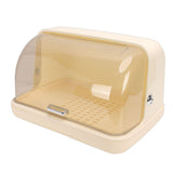 Dish Drying Box Multifunctional Space Saving Dish Drainer with Lid Plastic Cups Storage Rack for Kitchen Accessories L Beige