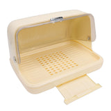 Dish Drying Box Multifunctional Space Saving Dish Drainer with Lid Plastic Cups Storage Rack for Kitchen Accessories L Beige
