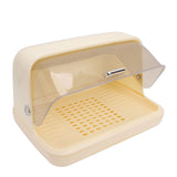 Dish Drying Box Multifunctional Space Saving Dish Drainer with Lid Plastic Cups Storage Rack for Kitchen Accessories L Beige