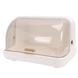 Dish Bowl Drying Box Large Capacity Space Saving Dust Proof Plastic Dish Drainer Rack with Lid for Kitchen L White