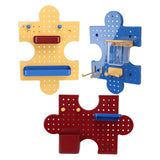 Pegboard Wall Organizer Wall Mount Shelf Modular Display Peg Board Panels with Accessories for Home Entryway Red Yellow Blue In Australia - Darrahopens