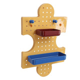 Pegboard Wall Organizer Wall Mount Shelf Modular Display Peg Board Panels with Accessories for Home Entryway Red Yellow Blue In Australia - Darrahopens
