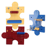 Pegboard Wall Organizer Wall Mount Shelf Modular Display Peg Board Panels with Accessories for Home Entryway Red Yellow Blue In Australia - Darrahopens