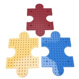 Pegboard Wall Organizer Wall Mount Shelf Modular Display Peg Board Panels with Accessories for Home Entryway Red Yellow Blue