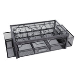 2 Tier Coffee Pod Holder Coffee Capsule Organizer Pull Out Drawers for Kitchen Countertop Coffee Station Black Hollow