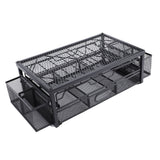 2 Tier Coffee Pod Holder Coffee Capsule Organizer Pull Out Drawers for Kitchen Countertop Coffee Station Black Hollow