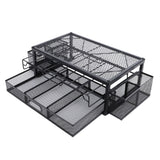 2 Tier Coffee Pod Holder Coffee Capsule Organizer Pull Out Drawers for Kitchen Countertop Coffee Station Black Hollow