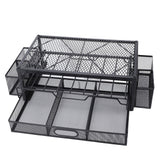 2 Tier Coffee Pod Holder Coffee Capsule Organizer Pull Out Drawers for Kitchen Countertop Coffee Station Black Hollow