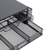 2 Tier Coffee Pod Holder Coffee Capsule Organizer Pull Out Drawers for Kitchen Countertop Coffee Station Black Plate