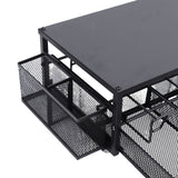 2 Tier Coffee Pod Holder Coffee Capsule Organizer Pull Out Drawers for Kitchen Countertop Coffee Station Black Plate