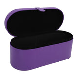 Hair Tool Travel Bag PU Hair Dryer Carrying Case Anti Scratch Splashproof Hair Styling Tool Storage Box for Home Purple
