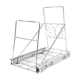 Pull Out Trash Can Holder Under Cabinet Sliding Garbage Can Organizer Stainless Steel Extendable for 30-40 Quart Bins In Australia - Darrahopens
