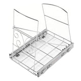 Pull Out Trash Can Holder Under Cabinet Sliding Garbage Can Organizer Stainless Steel Extendable for 30-40 Quart Bins In Australia - Darrahopens