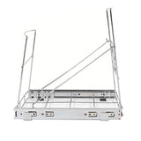 Pull Out Trash Can Holder Under Cabinet Sliding Garbage Can Organizer Stainless Steel Extendable for 30-40 Quart Bins