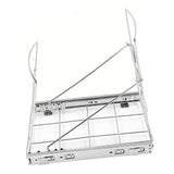 Pull Out Trash Can Holder Under Cabinet Sliding Garbage Can Organizer Stainless Steel Extendable for 30-40 Quart Bins