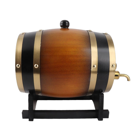 3L Large Capacity Retro Color Oak Wood Red Wine Barrel Bucket Keg Storage Container for Home In Australia - Darrahopens