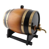 3L Large Capacity Retro Color Oak Wood Red Wine Barrel Bucket Keg Storage Container for Home