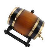 3L Large Capacity Retro Color Oak Wood Red Wine Barrel Bucket Keg Storage Container for Home