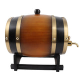 3L Large Capacity Retro Color Oak Wood Red Wine Barrel Bucket Keg Storage Container for Home