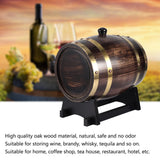 3L Retro Striped Black Wine Brandy Whisky Barrel Oak Red Wine Bucket Container with Faucet