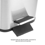 5L Stainless Steel Sanding Dustbin Step Pedal Trash Can Rubbish Garbage Bin for Home Office Use