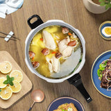 Explosion Proof Household Pressure Cooker with Steaming Layer for Gas Electric Ceramic Stove(20cm )
