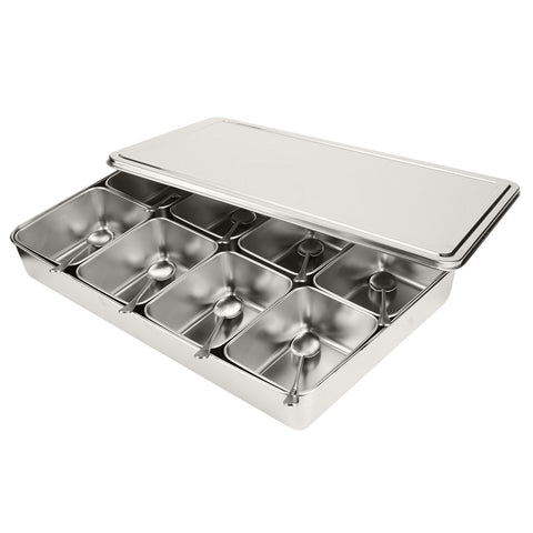 8 Grids Stainless Steel Seasoning Box Condiment Storage Containers Seasoning Jar Kitchen Utensils In Australia - Darrahopens
