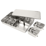 8 Grids Stainless Steel Seasoning Box Condiment Storage Containers Seasoning Jar Kitchen Utensils