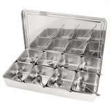 8 Grids Stainless Steel Seasoning Box Condiment Storage Containers Seasoning Jar Kitchen Utensils