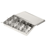 8 Grids Stainless Steel Seasoning Box Condiment Storage Containers Seasoning Jar Kitchen Utensils