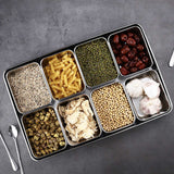 8 Grids Stainless Steel Seasoning Box Condiment Storage Containers Seasoning Jar Kitchen Utensils