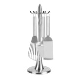 Stainless Steel Cooking Utensil Stand Kitchenware Spatula Scoop Spoon Rotating Storage Rack